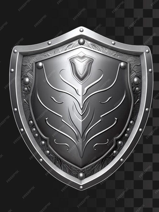 Imagem de um escudo de prata.